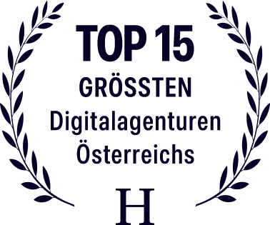 MMCAgentur Trust Badge "Top 15 größten Digitalagentur Österreichs"