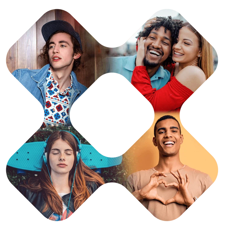 MMCAGENTUR Logo mit 4 Personen im Hintergrund